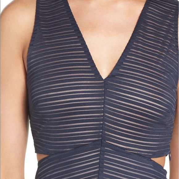 NEW Ali Jay navy stripe knee length dress - Picture 6 of 8